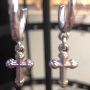 Cross Drop Earrings